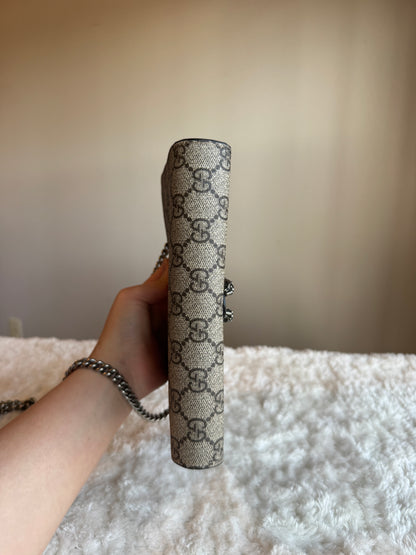 GUCCI Dionysus Chain wallet GG  Coated Canvas Small