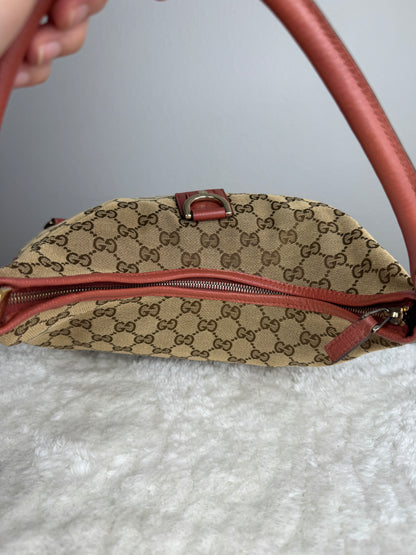GUCCI Abbey Hobo D ring GG Canvas