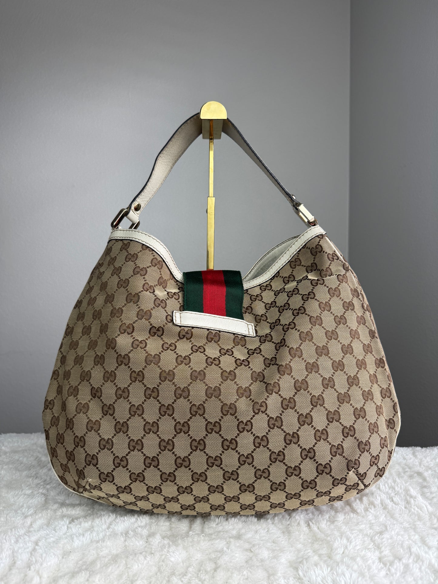 GUCCI Web New ladies Hobo GG Canvas Shoulder bag