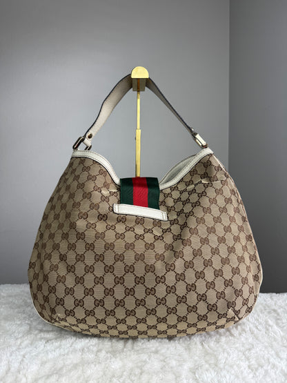 GUCCI Web New ladies Hobo GG Canvas Shoulder bag