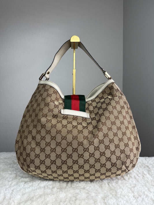 GUCCI Web New ladies Hobo GG Canvas Shoulder bag