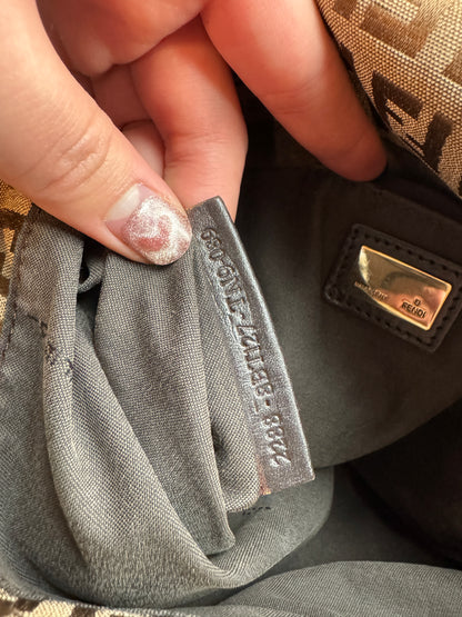 FENDI FF Monogram Crossbody Brown Bag