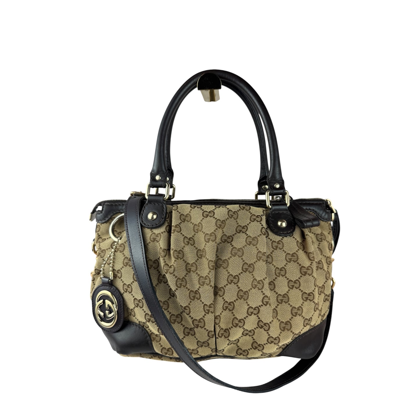 GUCCI Sukey Crossbody With Strap GG Canvas