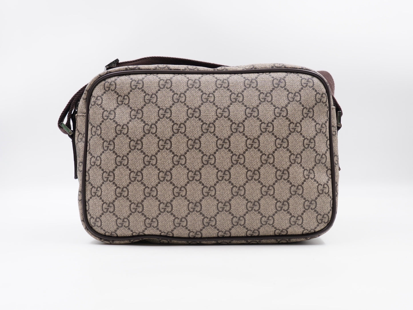 Gucci Camera GG Supreme Coated Canvas Crossbody Brown