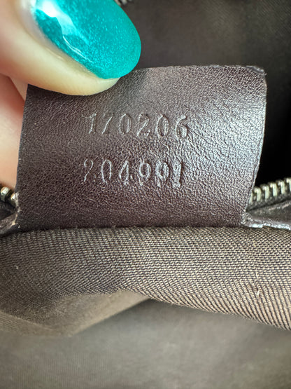 Gucci Drawstring Bamboo Hobo GG Canvas Monogram Brown