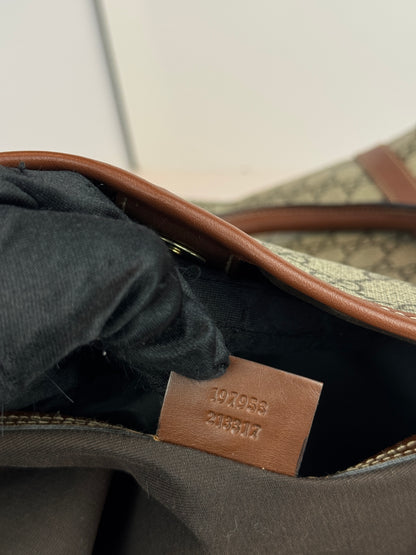 Gucci shopping tote GG Supreme coated canvas brown