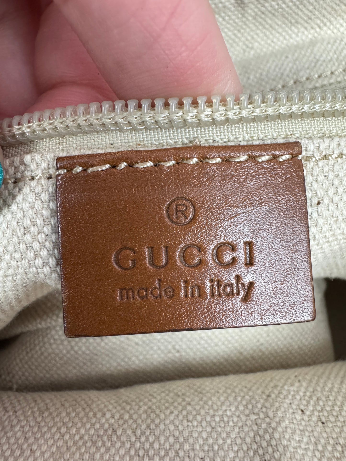 Gucci Web Half Moon Crossbody GG Canvas Brown
