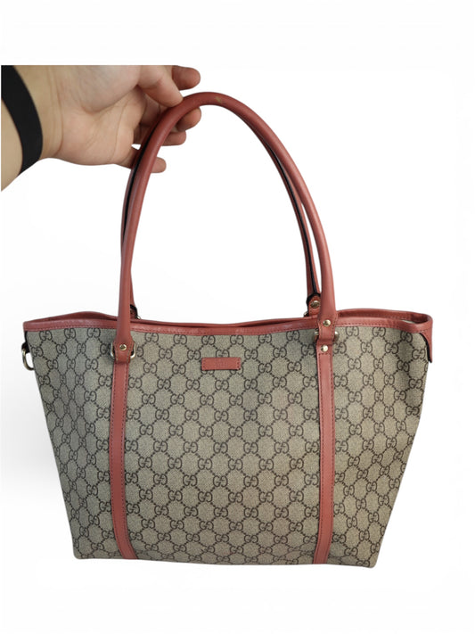 Gucci Joy Tote GG Coated Canvas Pink