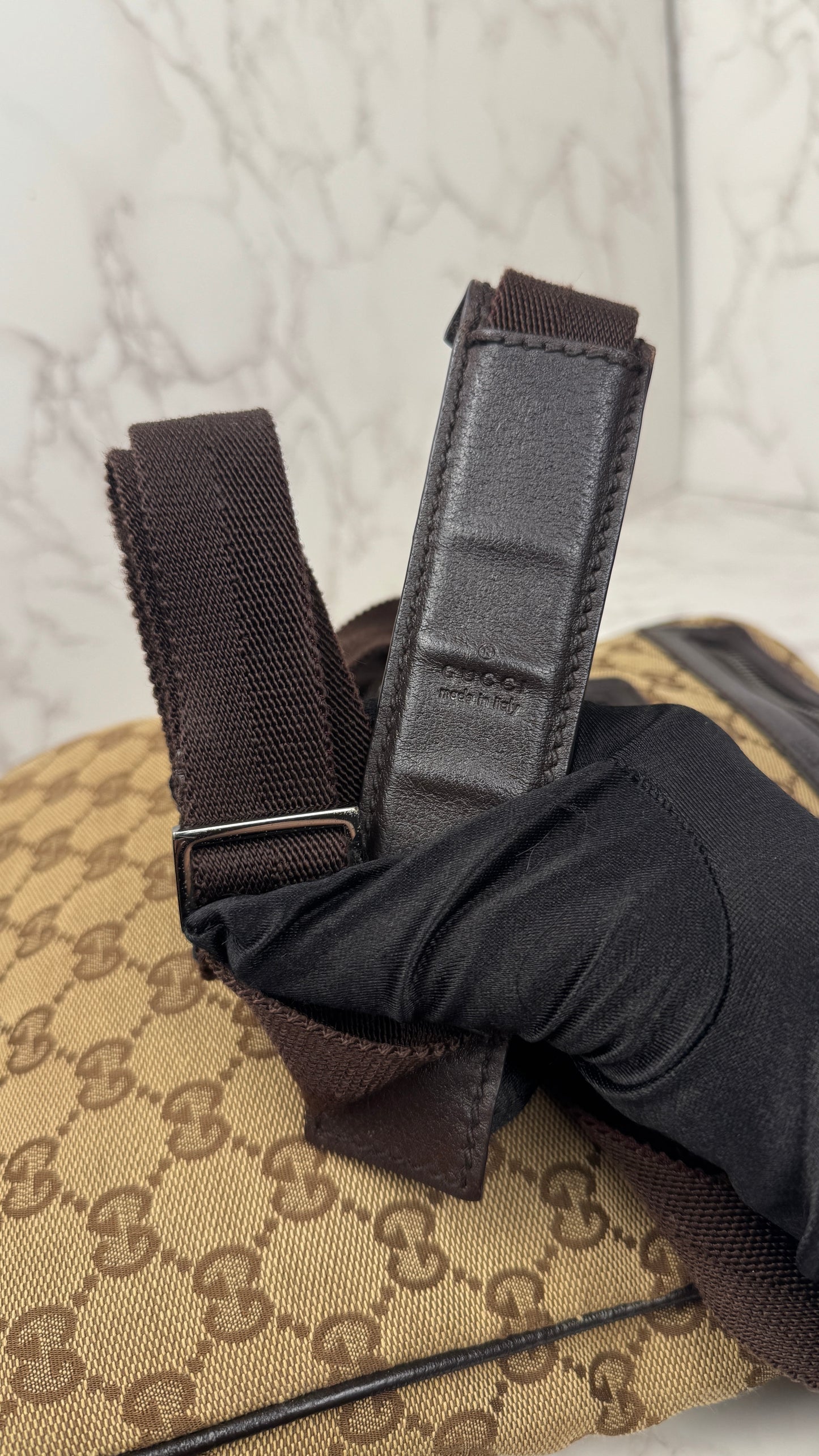 Gucci GG Canvas Crossbody Brown