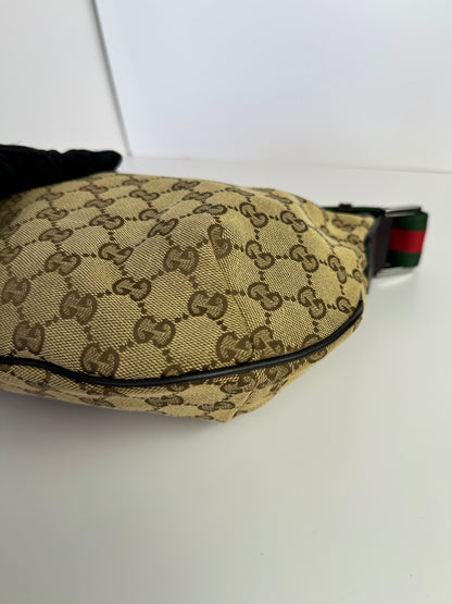 GUCCI Web Halfmoon GG Canvas
