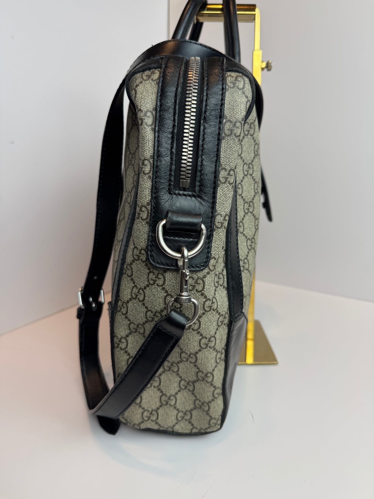 GUCCI Eden Briefcase GG Supreme Canvas Bag