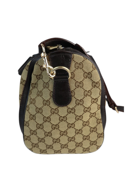 Gucci Web boston With Strap GG Canvas