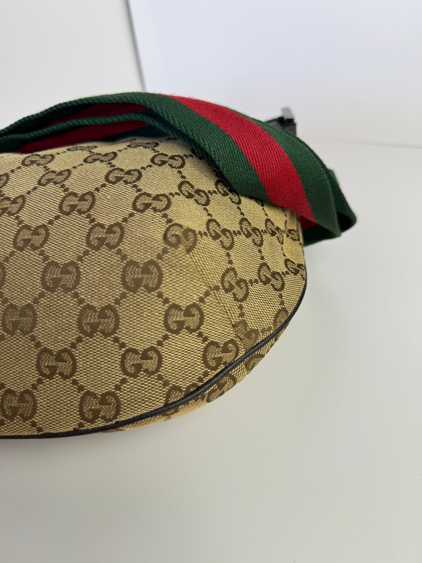GUCCI Web Halfmoon GG Canvas