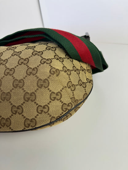 GUCCI Web Halfmoon GG Canvas