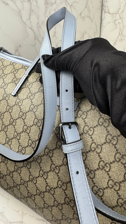 Gucci Tote With Strap GG Canvas light Blue