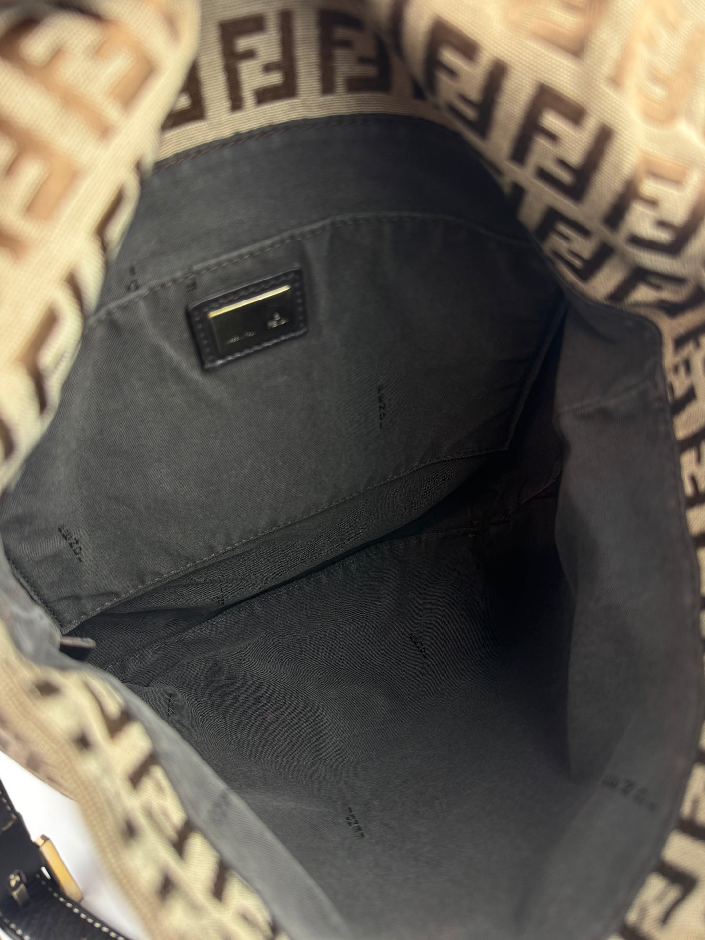 FENDI FF Monogram Crossbody Brown Bag