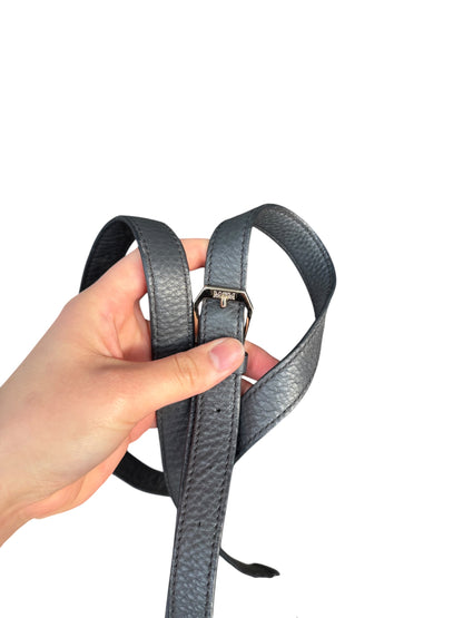 Mcm Leather flap crossbody Dark grey