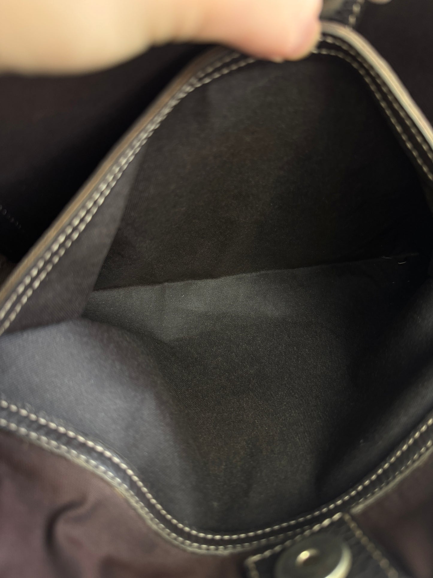 GUCCI Shopping Tote GG Coated Canvas Brown