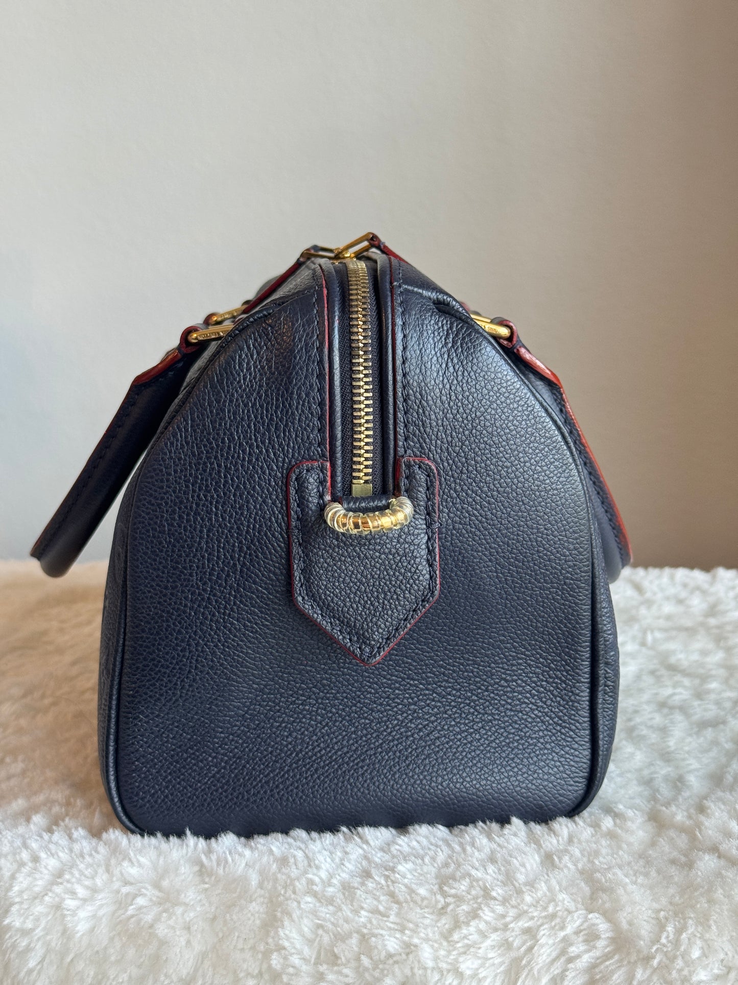 LOUIS VUITTON speedy25 Bandoulière Monogram Empreine  Leather Navy