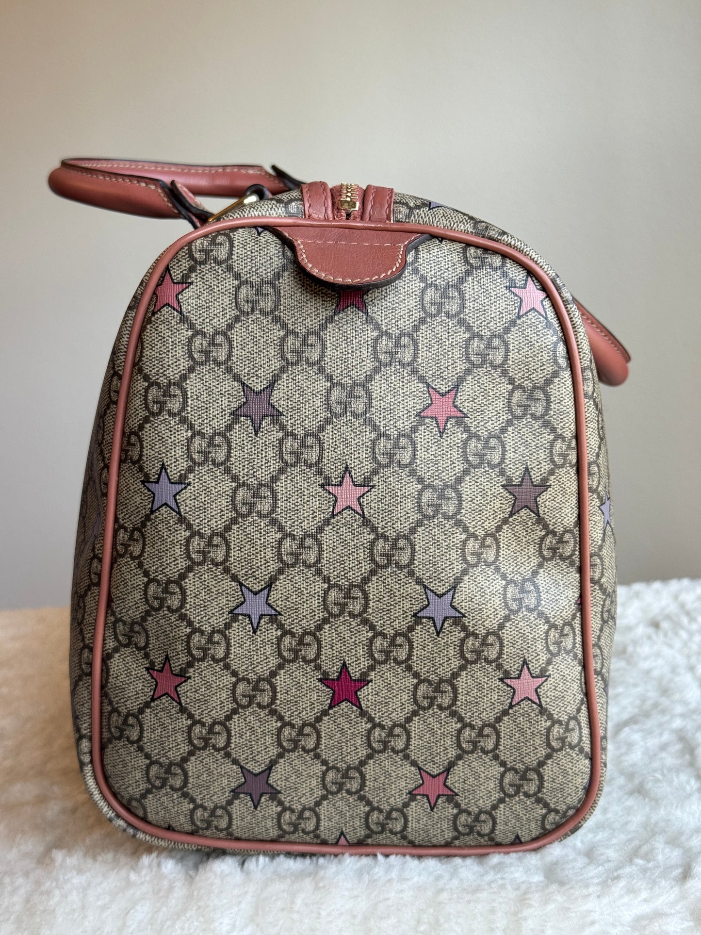 GUCCI Boston Star Limited Edition Coated canvas Pink