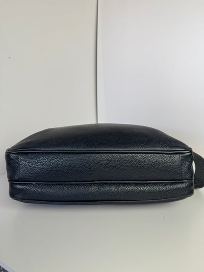 PRADA Pocket Leather Messenger Navy