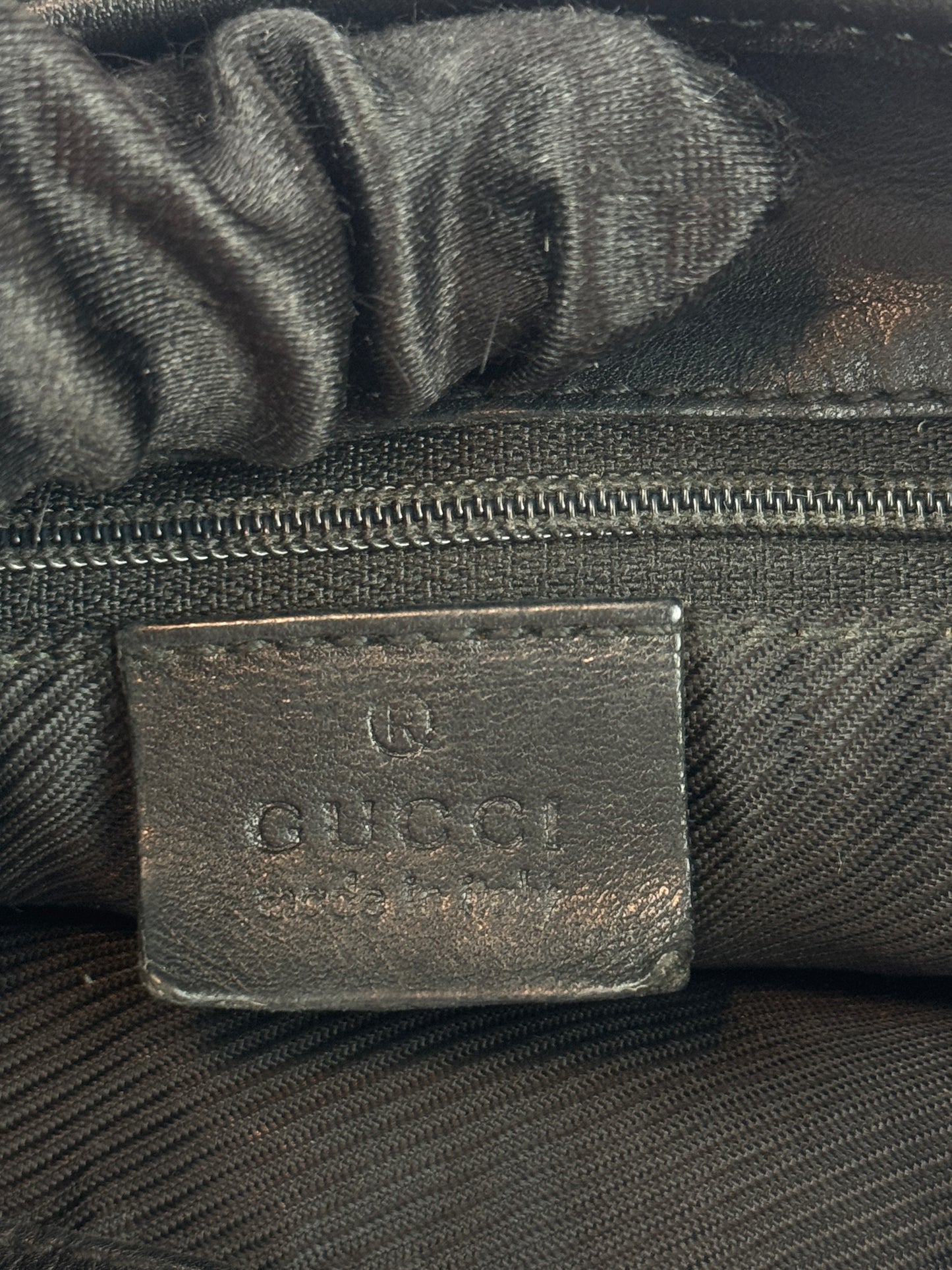 GUCCI Lobster Clasp Jackie O Hobo  Shoulder monogram Black