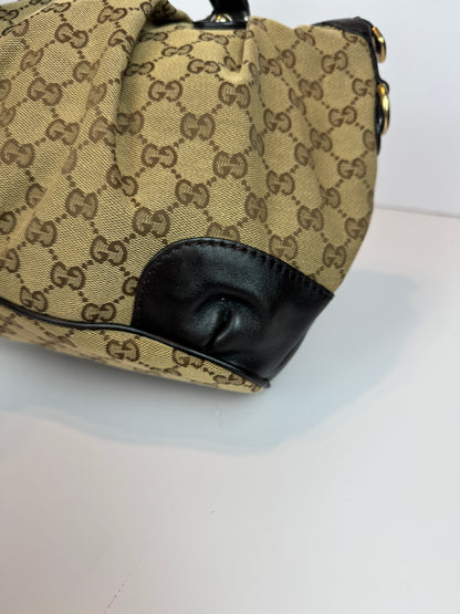 GUCCI Sukey Crossbody GG Canvas Brown