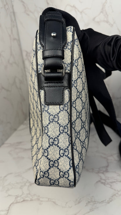 Gucci Briefcase Convertible Zip Around GG Coated Canvas Medium