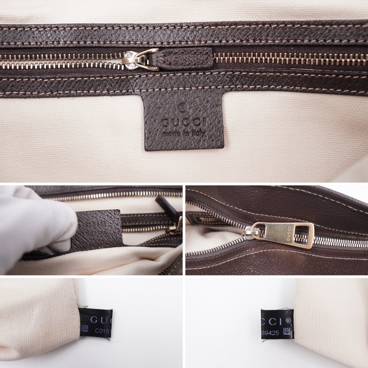 GUCCI GG Canvas and leather "Bree" Tote bag (Vintage)