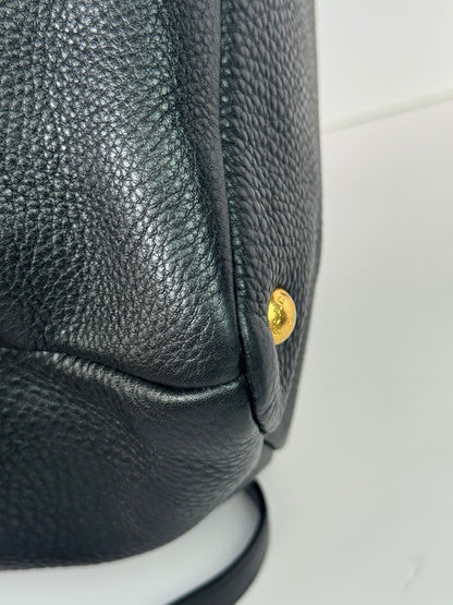 PRADA Vitello Daino Double Pocket Leather Black