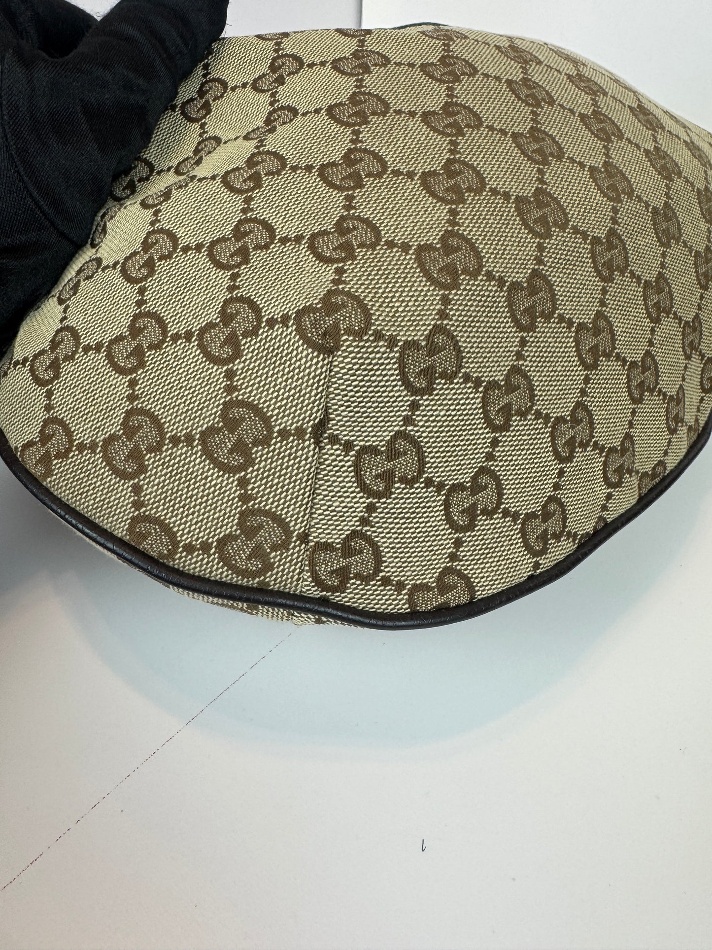 Gucci Halfmoon web Stripe Gg Canvas