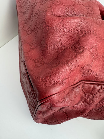 Gucci Sukey Large GG Monogram Leather Burgundy