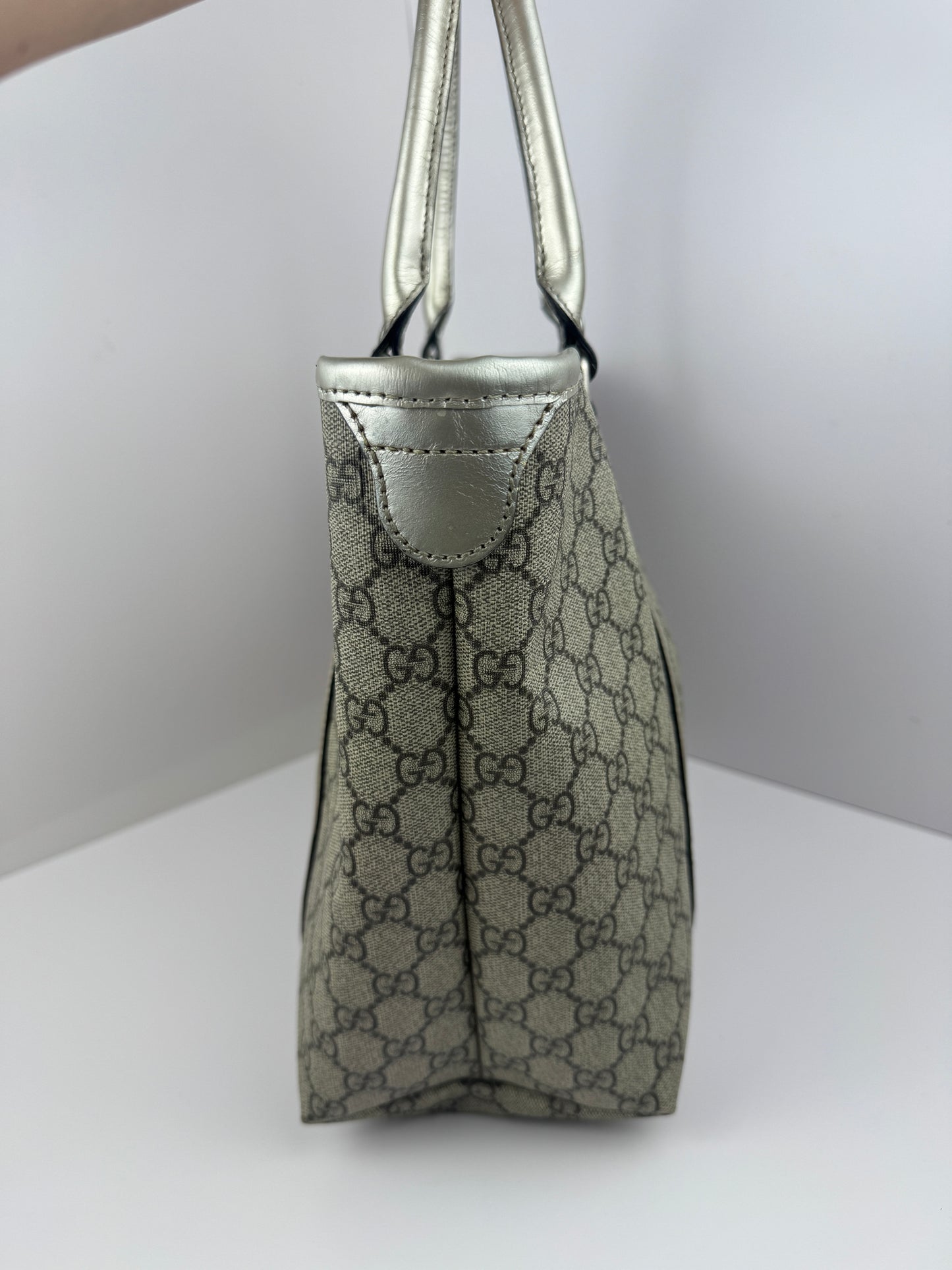 Gucci shopping Coated Canvas Grey