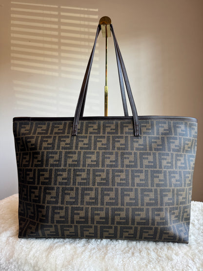 FENDI Roll Tote Zucca Coated Canvas Medium