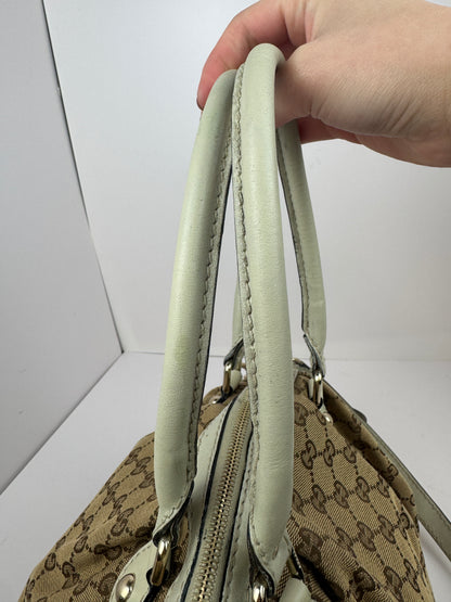 Gucci Sukey Boston GG Canvas White