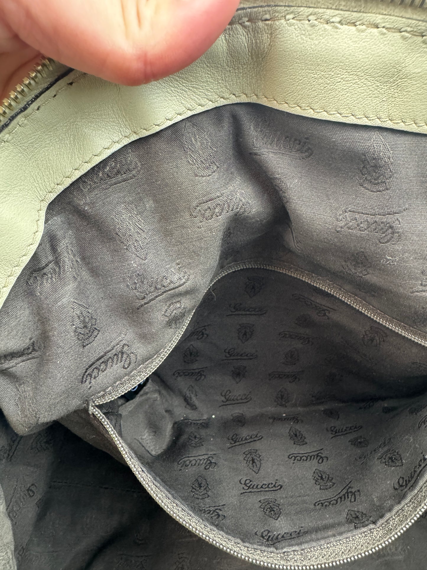 Gucci Sukey Boston GG Canvas White