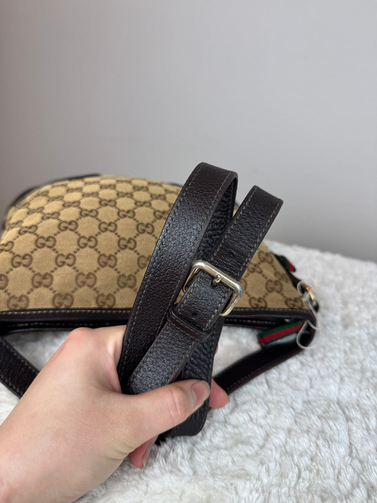 Gucci Web Bow mayfair Crossbody GG canvas
