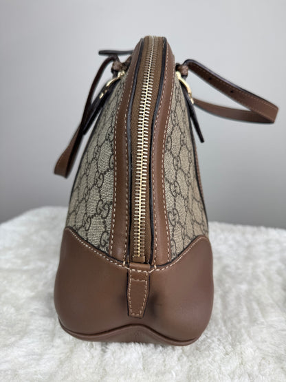 GUCCI Nice Dome GG Supreme Coated canvas Brown