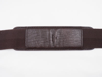 Gucci Double Buckle Messenger Bag GG Coated Canvas