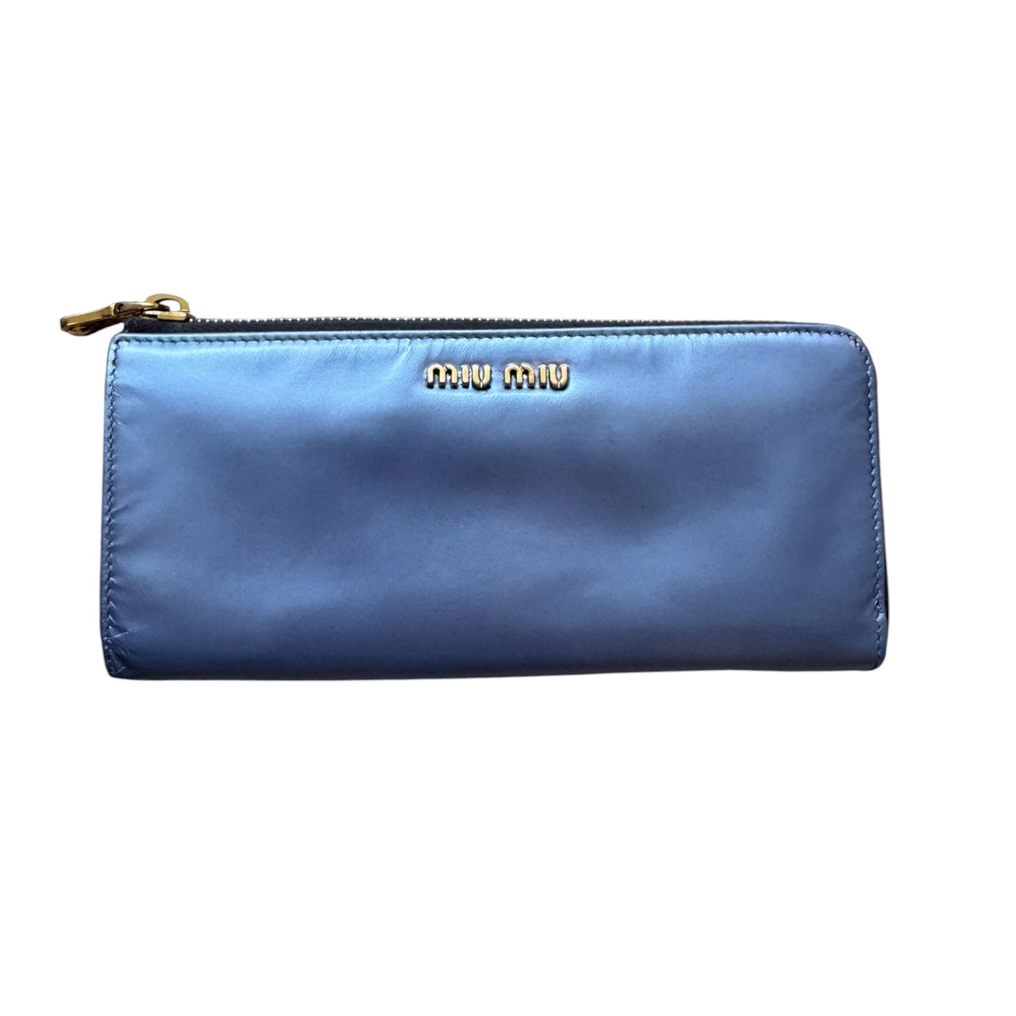 Miumiu Wallet Blue patent leather