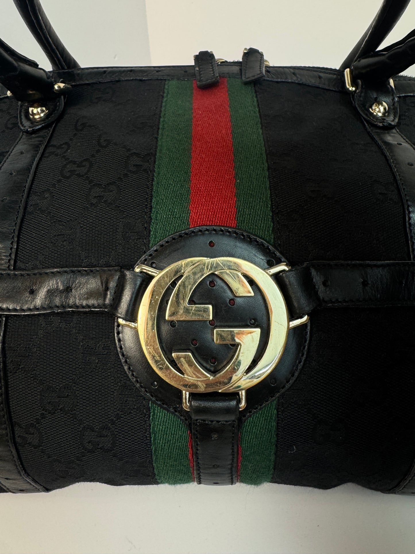 Gucci Web Stripe Interlocking logo GG Canvas
