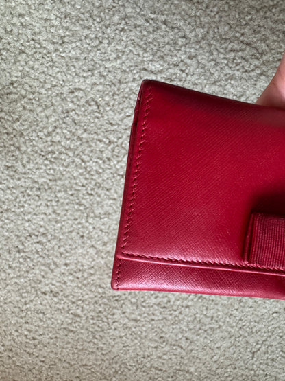 Ferrragamo vara Bow saffiano red