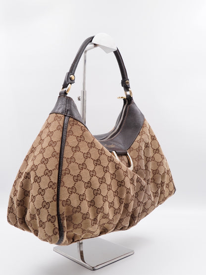 Gucci Brown GG Canvas Abbey D-Ring Shoulder Bag (Vintage)