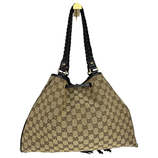 Gucci Drawstring Bamboo Hobo GG Canvas Monogram Brown
