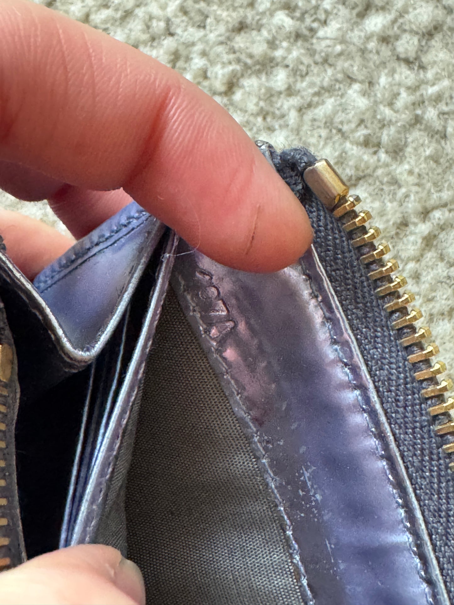 Miumiu Wallet Blue patent leather