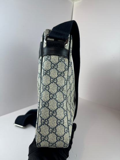 GUCCI Front  Zip Messenger Coated Canvas