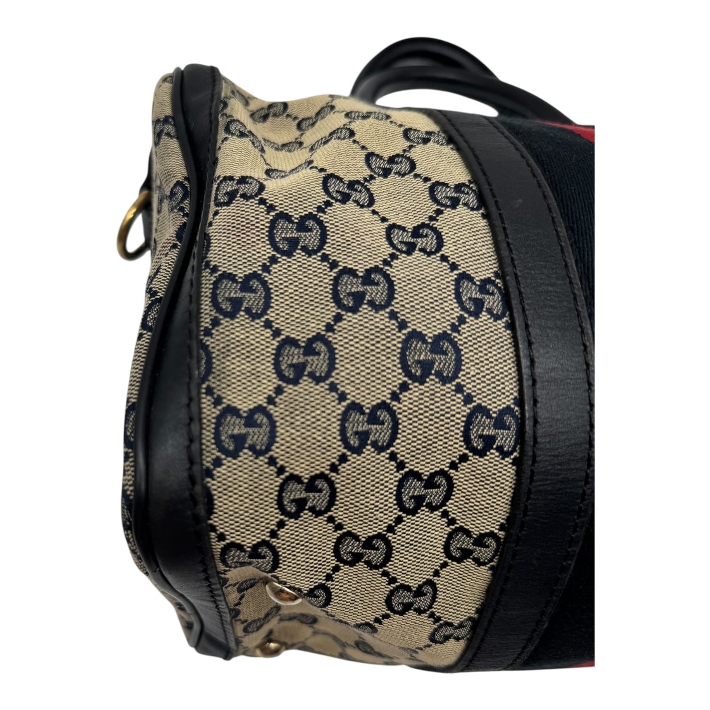 Authentic Gucci Boston GG Canvas Navy Blue