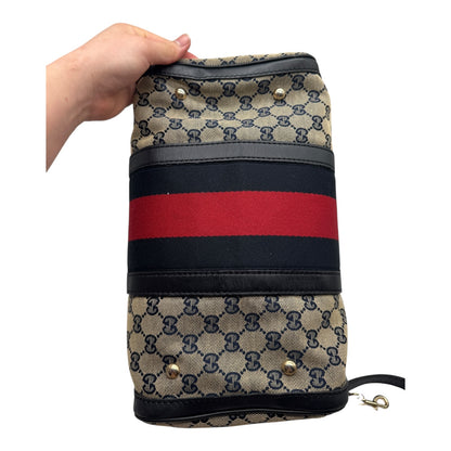 Authentic Gucci Boston GG Canvas Navy Blue