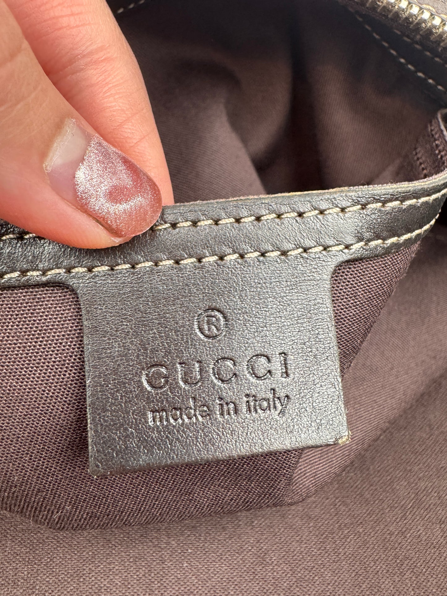 Gucci Belt Bag Coated Canvas GG Brown