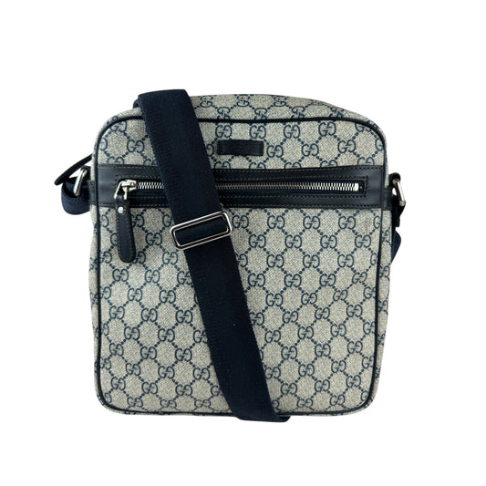 GUCCI Front  Zip Messenger Coated Canvas